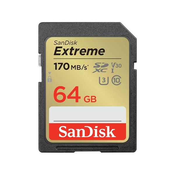 Sandisk 00121579 64GB SD Extreme (SDXC Class 10 UHS-I U3) memóriakártya