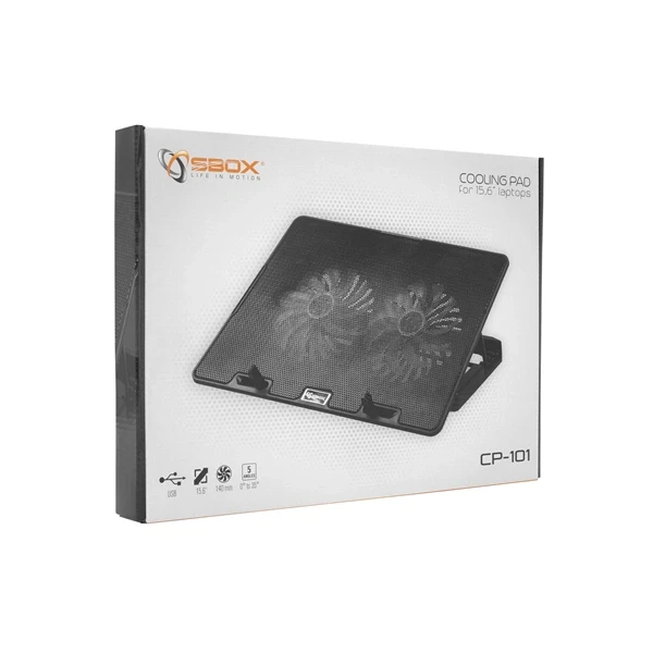 Sbox CP-101 notebook hűtőpad 2 ventilátorral