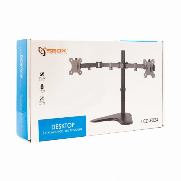 Sbox LCD-F024 13"-32" VESA 100x100 dönthető, forgatható asztali monitor tartó konzol Sbox LCD-F024 13"-32" VESA 100x100 dönthető, forgatható asztali monitor tartó konzol