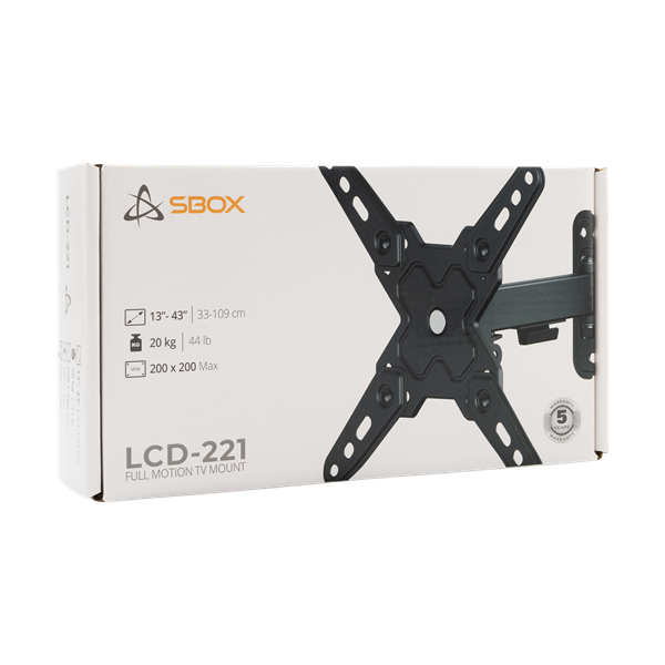 Sbox LCD-221-2 13"-43" dönthető,forgatható fali konzol
