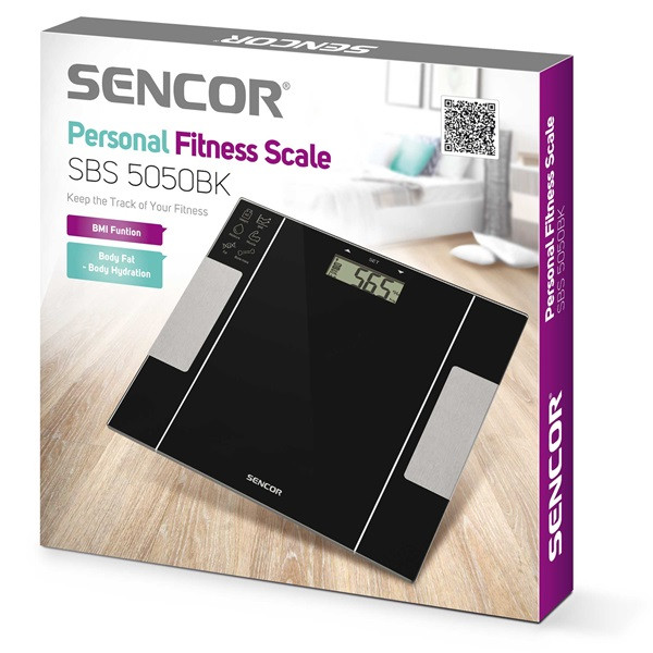 Sencor SBS 5050BK fekete fitnesz személymérleg Sencor SBS 5050BK fekete fitnesz személymérleg