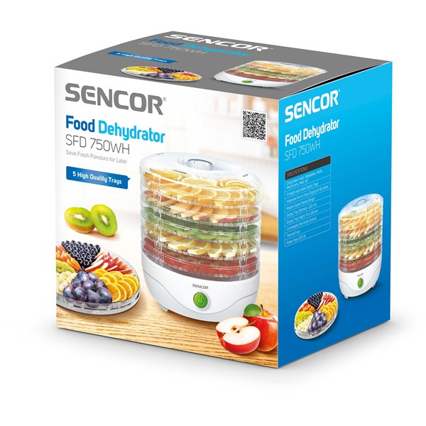 Sencor SFD 750WH fehér gyümölcsaszaló Sencor SFD 750WH fehér gyümölcsaszaló