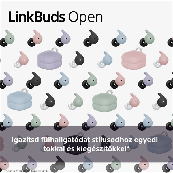 Sony HACL910SV.WW Linkbuds Open fülhallgatóhoz lila illeszkedést segítő légpárnás tartórész Sony HACL910SV.WW Linkbuds Open fülhallgatóhoz lila illeszkedést segítő légpárnás tartórész