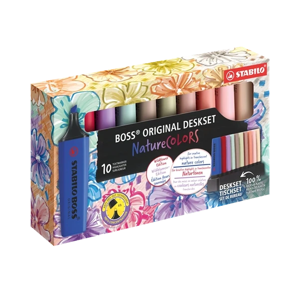 Stabilo BOSS ORIGINAL NatureCOLORS Wildflowers Edition 10 db-os szövegkiemelő készlet