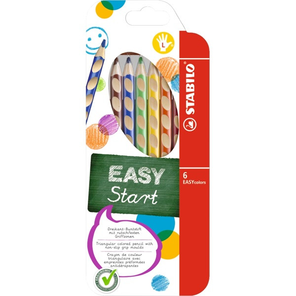 Stabilo Easy balkezes 6 db-os színes ceruza készlet Stabilo Easy balkezes 6 db-os színes ceruza készlet