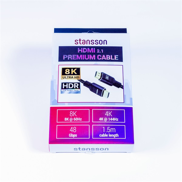 Stansson 1,5m HDMI 2.1 kábel