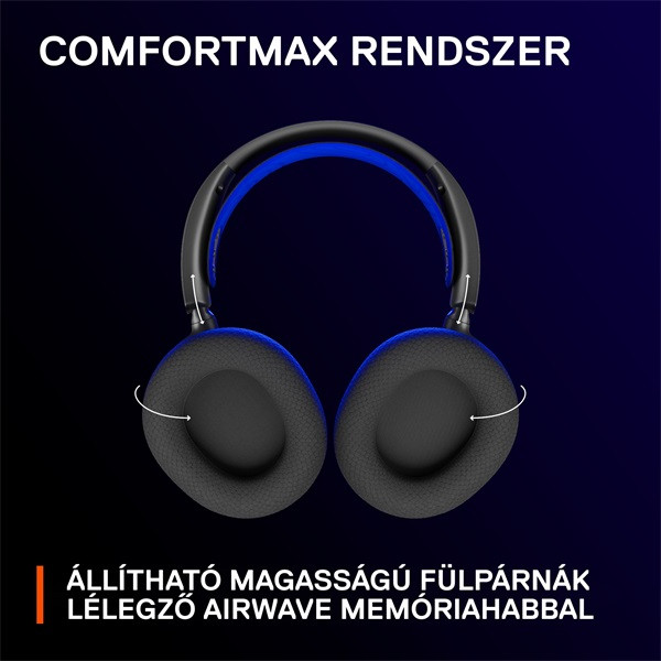 Steelseries Arctis Nova 7P vezeték nélküli kék-fekete gamer headset