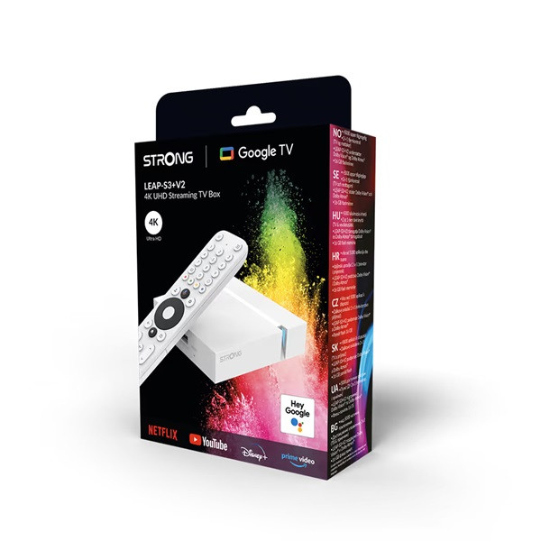 Strong LEAP-S3+V2 Google TV BOX set-top box / TV okosító / médialejátszó