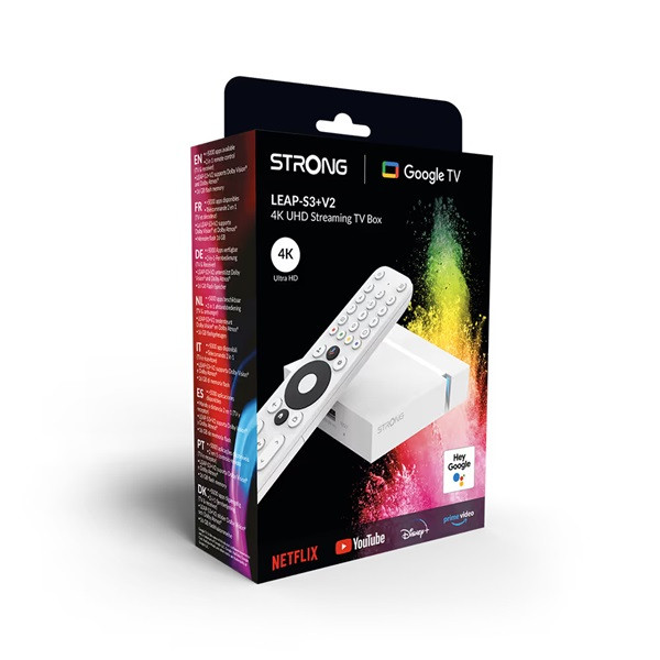 Strong LEAP-S3+V2 Google TV BOX set-top box / TV okosító / médialejátszó