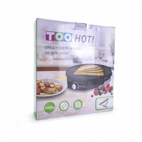 TOO CM-303B-1200W fekete elektromos palacsinta- grill TOO CM-303B-1200W fekete elektromos palacsinta- grill