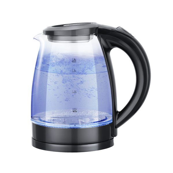 TOO KE-800 1,8L-es fekete üveg vízforraló TOO KE-800 1,8L-es fekete üveg vízforraló
