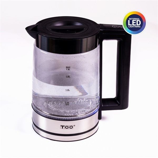 TOO KE-830 1,8 L-es LED-es prémium üveg vízforraló TOO KE-830 1,8 L-es LED-es prémium üveg vízforraló