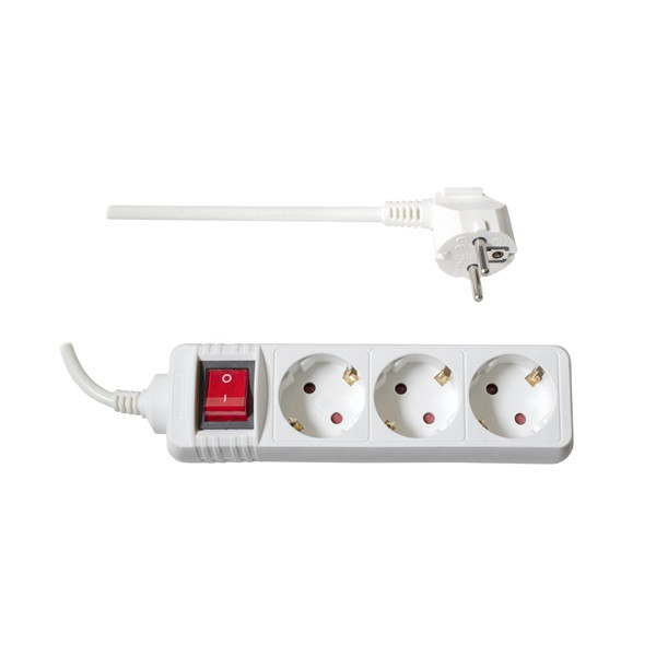 TOO PSW-315S 3 aljzat 1.5 méter 3x1.0mm2 fehér kapcsolós elosztó TOO PSW-315S 3 aljzat 1.5 méter 3x1.0mm2 fehér kapcsolós elosztó