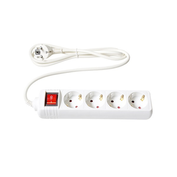 TOO PSW-415S 4 aljzat 1.5 méter 3x1.0mm2 fehér kapcsolós elosztó TOO PSW-415S 4 aljzat 1.5 méter 3x1.0mm2 fehér kapcsolós elosztó