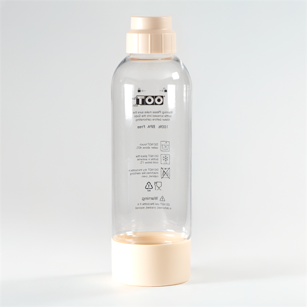 TOO SODA BOTTLE-M-100 Újrafelhasználható BPA mentes palack, bézs 1L