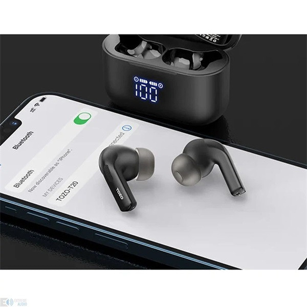 TOZO Tonal Pods True Wireless Bluetooth fekete fülhallgató