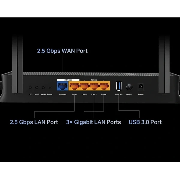 TP-Link Archer BE230 BE3600 fekete kétsávos Wi-Fi 7 router TP-Link Archer BE230 BE3600 fekete kétsávos Wi-Fi 7 router