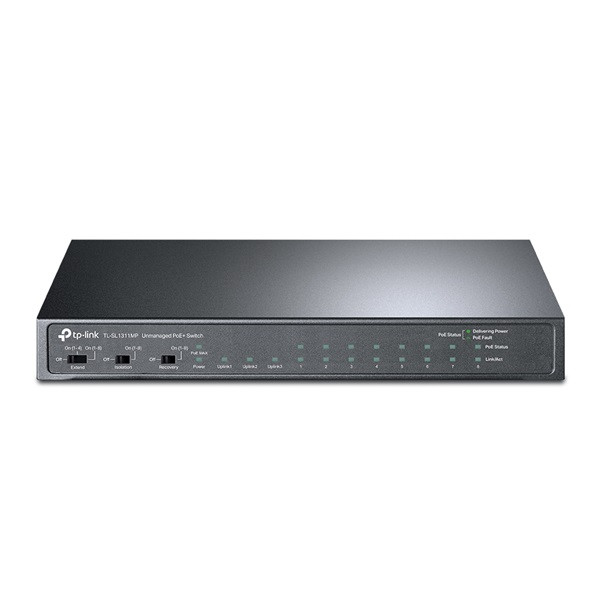 TP-Link TL-SL1311MP 8x10/100Mbps LAN port 8xPoE+ 2xGbE LAN 1xGbE SFP port nem menedzselhető asztali switch