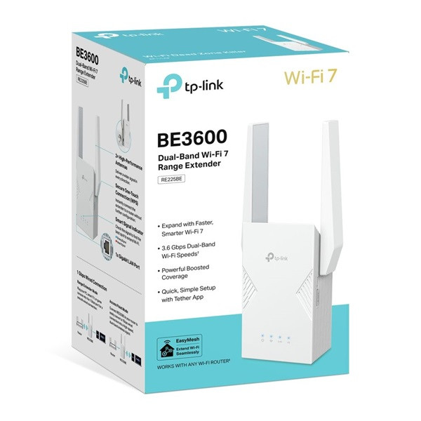 TP-LINK RE225BE BE3600 Wi-Fi 7 hatótávnövelő R