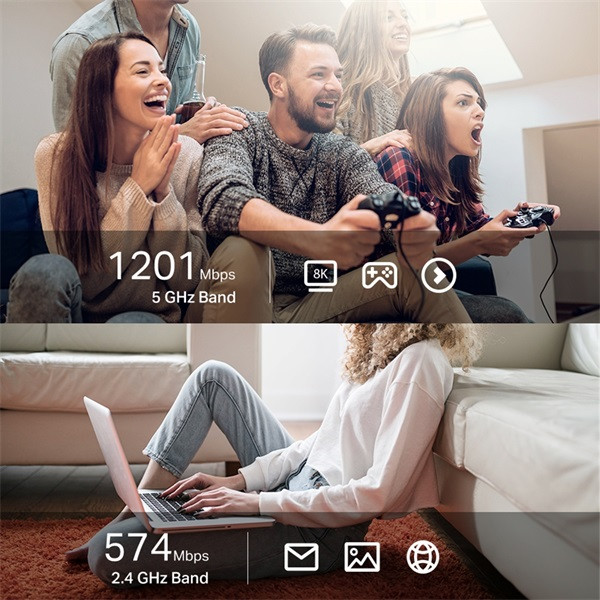 TP-Link Archer TX20U Plus AX1800 két antennás nagy teljesítményű vezeték nélküli fekete USB adapter