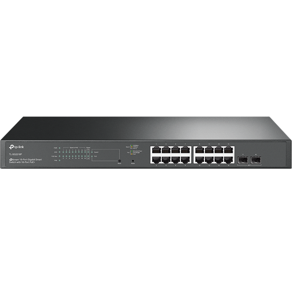TP-Link TL-SG2218P JetStream 16xGbE PoE+ LAN, 2xGbE SFP port smart menedzselhető PoE+ switch