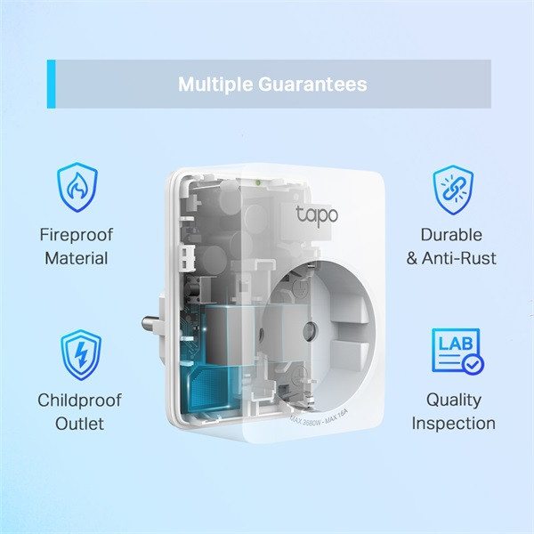 TP-Link Tapo P110 Mini W-Fi-s okos konnektor, erőforrásfigyelő