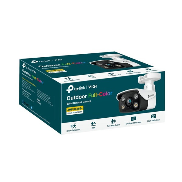 TP-Link VIGI C340 /4MP/2,8mm/kültéri/H265/IR30m/SD/Smart Detection/kétirányú hang/Full-Color IP csőkamera