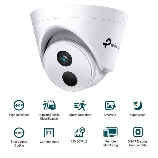 TP-Link VIGI C440I /4MP/2,8mm/beltéri/H265/IR30m/Smart Detection/IP turret kamera