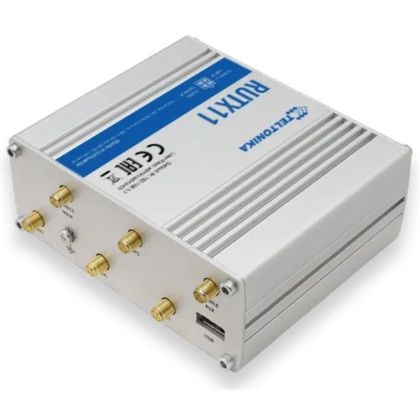 Teltonika RUTX11 3xGbE LAN 2xminiSIM 4G/LTE CAT6 Bluetooth Dual Band Vezeték nélküli Gigabit ipari router Teltonika RUTX11 3xGbE LAN 2xminiSIM 4G/LTE CAT6 Bluetooth Dual Band Vezeték nélküli Gigabit ipari router