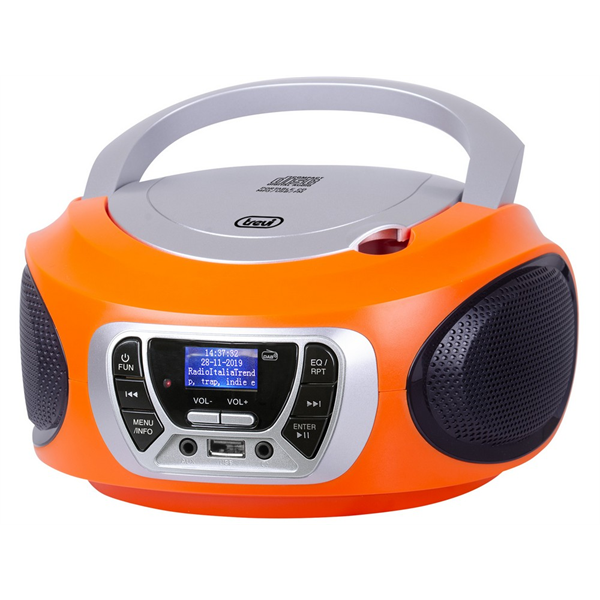 Trevi CMP 510 DAB hordozható CD/DAB/DAB+/FM/AUX/USB narancssárga boombox Trevi CMP 510 DAB hordozható CD/DAB/DAB+/FM/AUX/USB narancssárga boombox