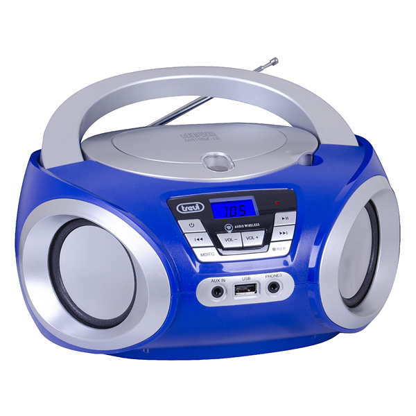 Trevi CMP 544BT hordozható CD/Bluetooth/FM/USB/AUX kék boombox