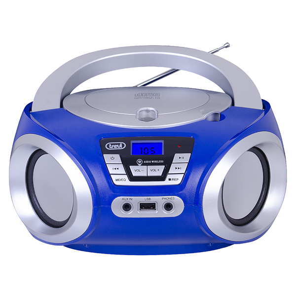 Trevi CMP 544BT hordozható CD/Bluetooth/FM/USB/AUX kék boombox
