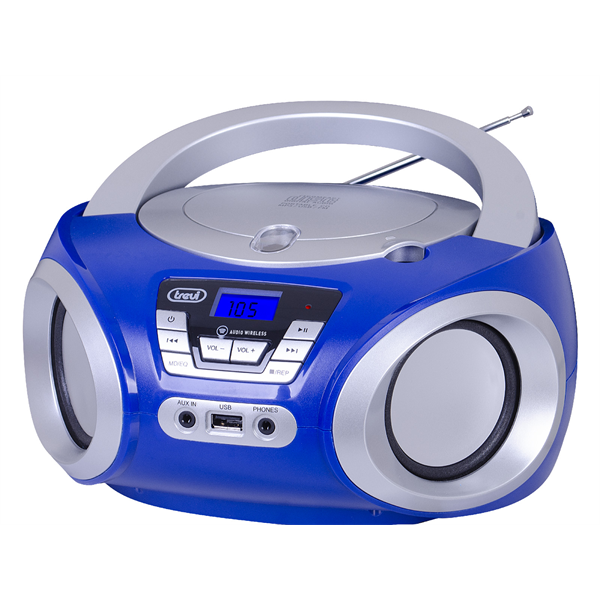 Trevi CMP 544BT hordozható CD/Bluetooth/FM/USB/AUX kék boombox