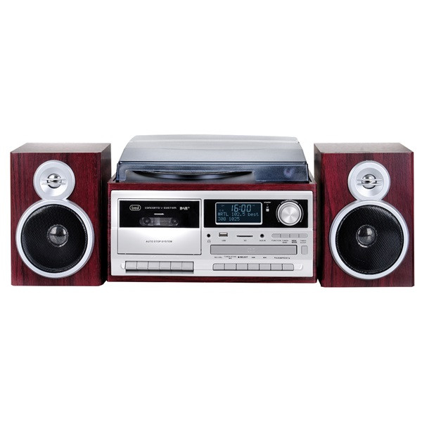 Trevi TT 1072 E sötét fa retro bakelit lemezjátszó/Mini HiFi rendszer Trevi TT 1072 E sötét fa retro bakelit lemezjátszó/Mini HiFi rendszer