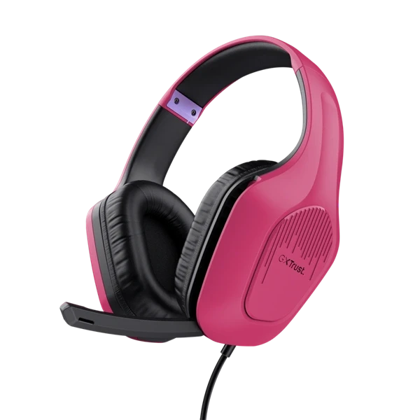 TRUST 24992 GXT 415P Zirox rózsaszín mikrofonos gamer headset