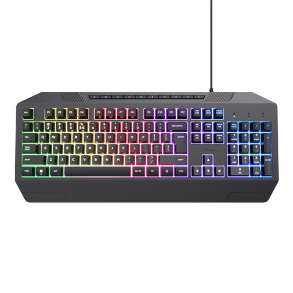 Trust 25348 GXT836 Evocx HU vezetékes fekete gamer billentyűzet