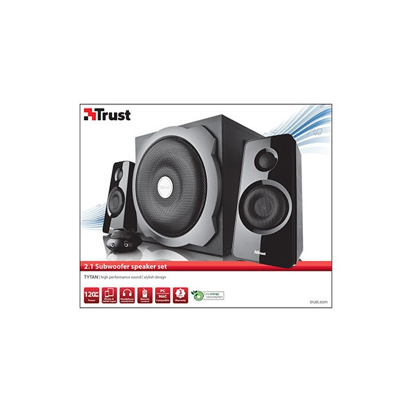 Trust Tytan 2.1 jack 60W fekete hangszóró Trust Tytan 2.1 jack 60W fekete hangszóró