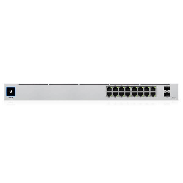 Ubiquiti UniFi USW-16-POE Gen2 16port GbE LAN 8x PoE+ 2xGbE SFP port L2 menedzselhető switch