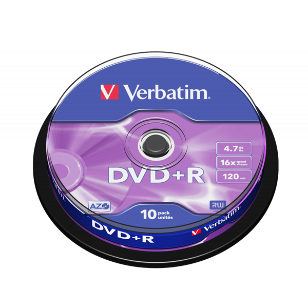 VERBATIM DVDV+16B10 DVD+R cake box DVD lemez 10db/csomag