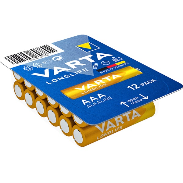 Varta 4103301112 Longlife AAA (LR03) mikro ceruza elem BigBox12 Varta 4103301112 Longlife AAA (LR03) mikro ceruza elem BigBox12
