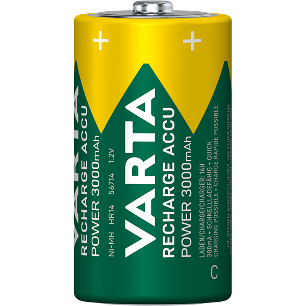 Varta 56714101412 Power bébi C 3000mAh akkumulátor 2db/csomag (műanyagmentes csomagolás)