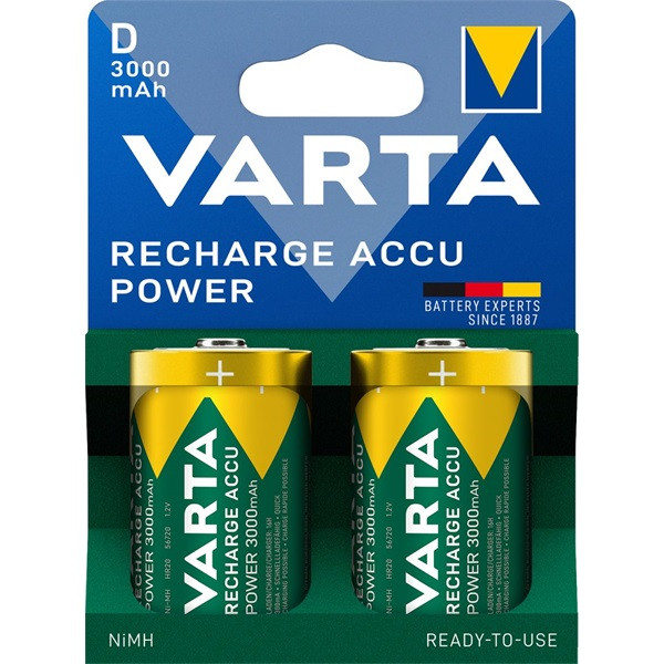 Varta 56720101412 Power góliát D 3000mAh akkumulátor 2db/csomag (műanyagmentes csomagolás) Varta 56720101412 Power góliát D 3000mAh akkumulátor 2db/csomag (műanyagmentes csomagolás)