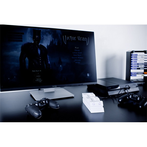 Venom VS2737 PS4 fehér dupla töltőállomás