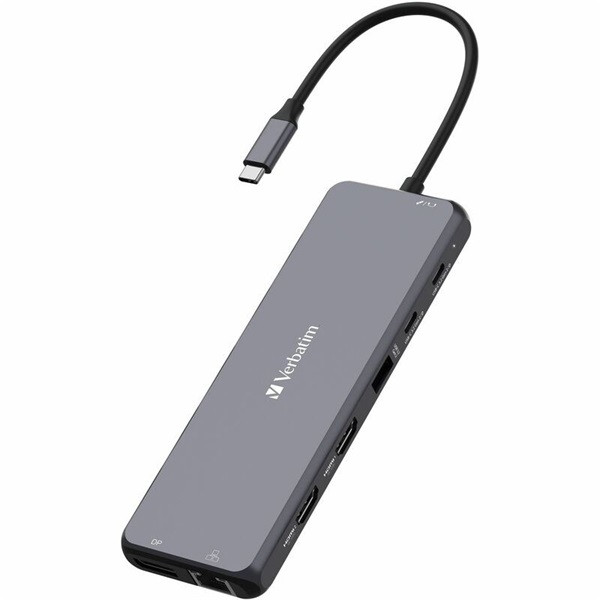Verbatim 32153 USB-C Pro Multiport CMH-13 13in1 ezüst HUB DEMO
