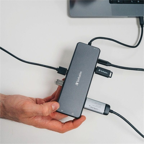 Verbatim 32153 USB-C Pro Multiport CMH-13 13in1 ezüst HUB DEMO