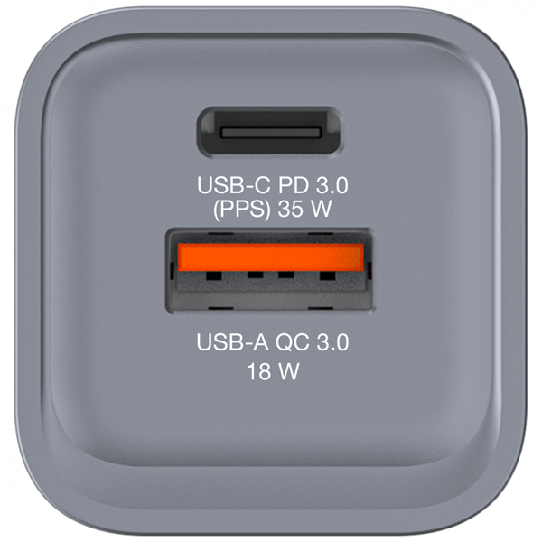 Verbatim 32200 GNC-35 GaN Charger 35W USB Type-A + Type-C hálózati töltő adapter