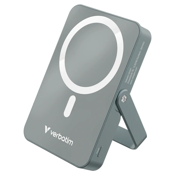 Verbatim 32268 Charge n Go 10000mAh szürke vezeték nélküli kitámasztható mágneses powerbank
