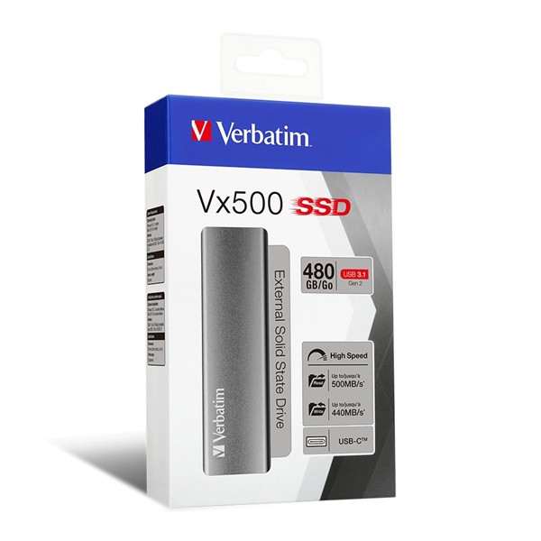 Verbatim 47443 VX500 external SSD USB 3.1 480GB külső SSD