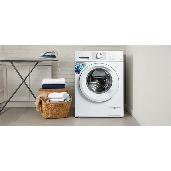 Vivax WFL-100616CSI fehér, elöltöltős, max.1000ford., 6kg, keskeny mosógép