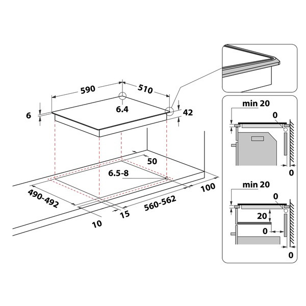Whirlpool AKT 8601 IX beépíthető kerámia főzőlap